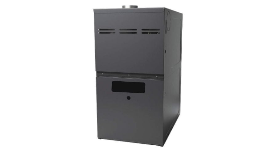 Furnace unit being inspected for whistling noise and airflow issues in Portland, OR