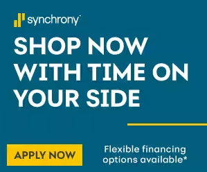 Flexible financing available through Synchrony